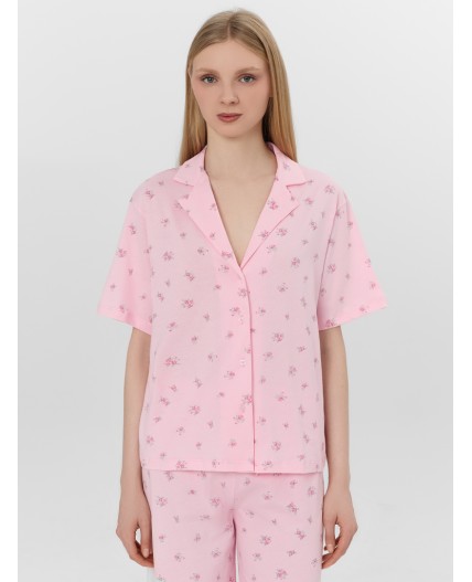Пижама розы на розовом