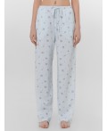 Брюки цветы на голубой полоске