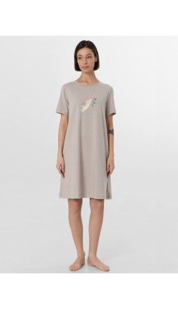 Сорочка горошек на пепельном