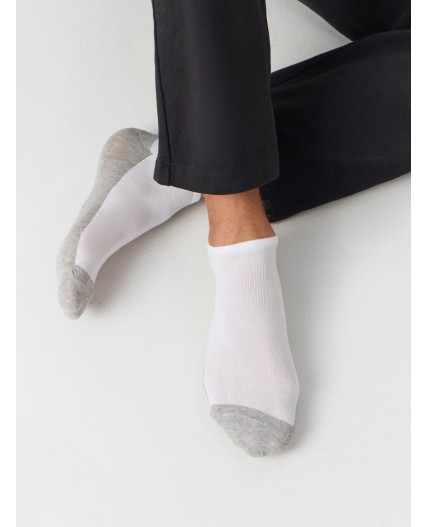 Носки белый /серый меланж