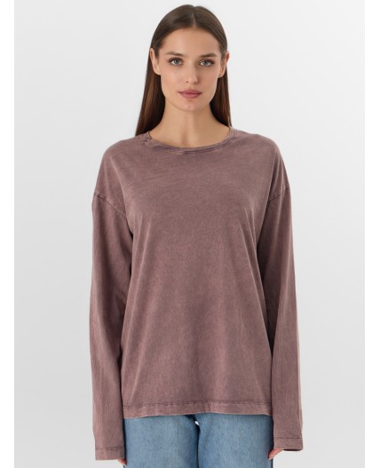 Джемпер ACID WASH бордово-серый