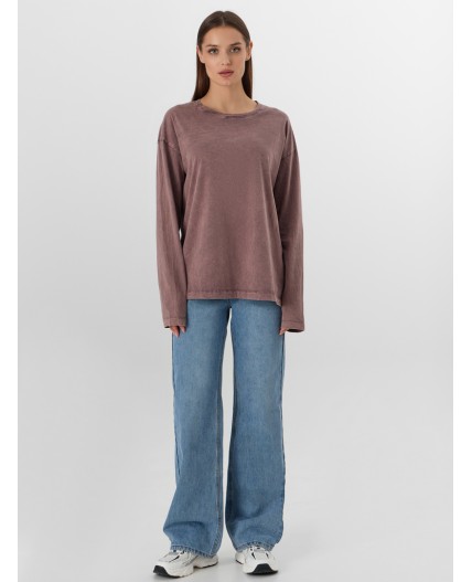 Джемпер ACID WASH бордово-серый