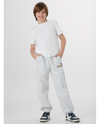 Брюки серый меланж 4306-А +печать3