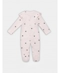 Комбинезон сердца на св.розовом +цветочки на розовом