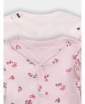 Комбинезон сердца на св.розовом +цветочки на розовом