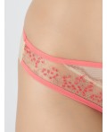 Трусы коралловые цветочки на пудре
