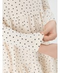 Платье горошек на молочном