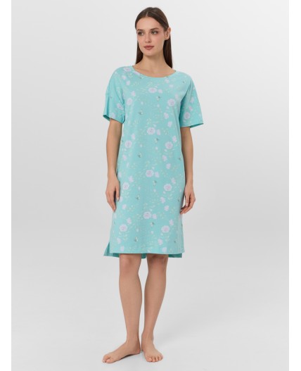 Сорочка цветы на мятном