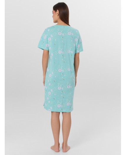 Сорочка цветы на мятном