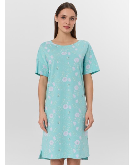 Сорочка цветы на мятном