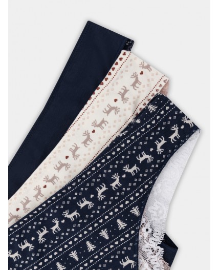 Трусы олени на синем