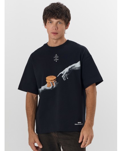 Футболка черный +печать14