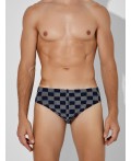 Трусы клетка на глубоком синем