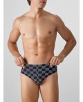 Трусы клетка на глубоком синем