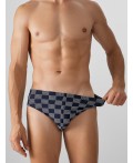 Трусы клетка на глубоком синем
