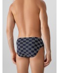 Трусы клетка на глубоком синем