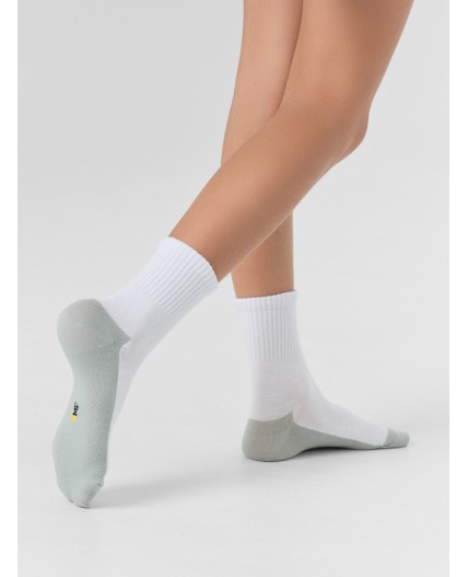 Носки белый/св.оливка