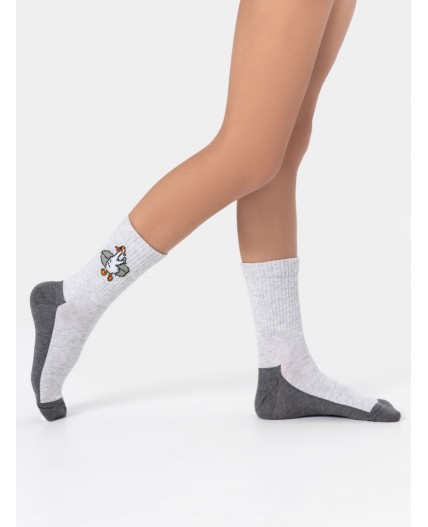 Носки св.серый меланж