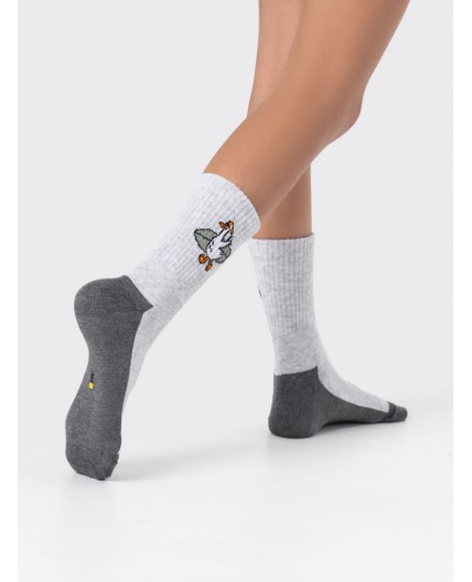 Носки св.серый меланж