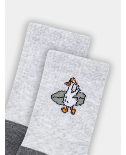 Носки св.серый меланж