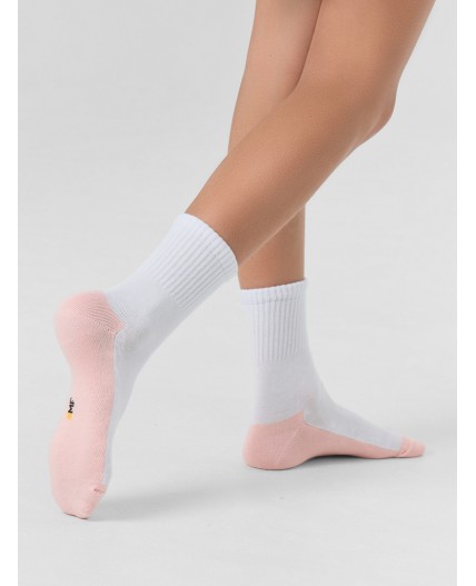 Носки белый /розовый