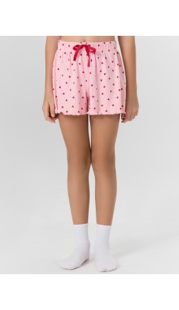 Шорты сердечки на розовом