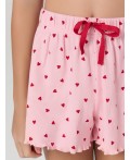 Шорты сердечки на розовом