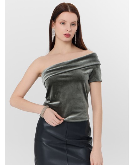 Блузка глубокий зеленый