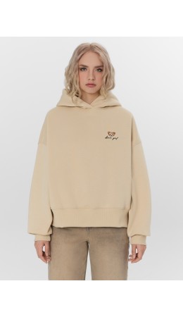 Худи св.бежевый +печать