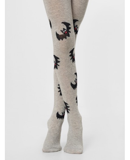 Колготки серый меланж