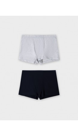 Трусы серый меланж 4306-А +черный