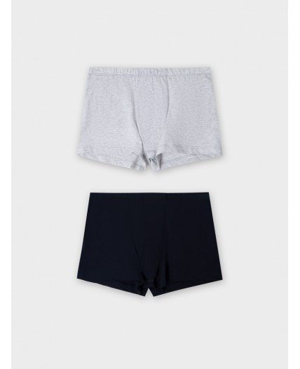 Трусы серый меланж 4306-А +черный