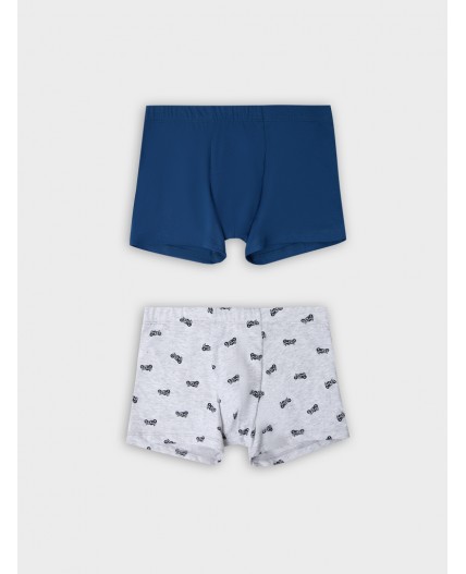 Трусы мотоциклы на св.сером меланже +синий