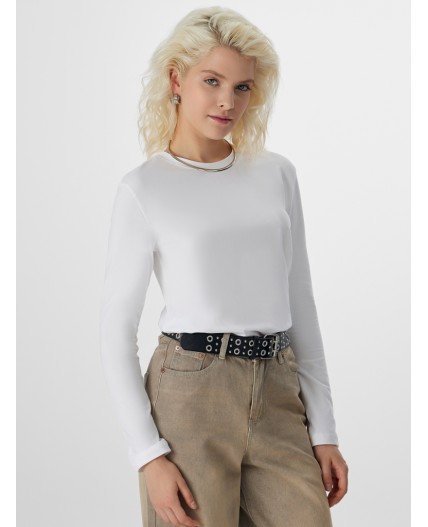 Лонгслив белый