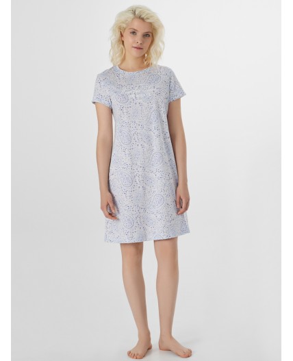 Сорочка узор на голубом