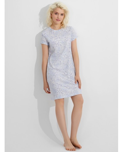 Сорочка узор на голубом