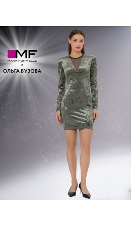 Платье глубокий зеленый