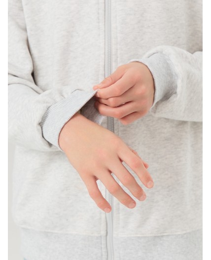 Толстовка серый меланж 4306-А +печать2