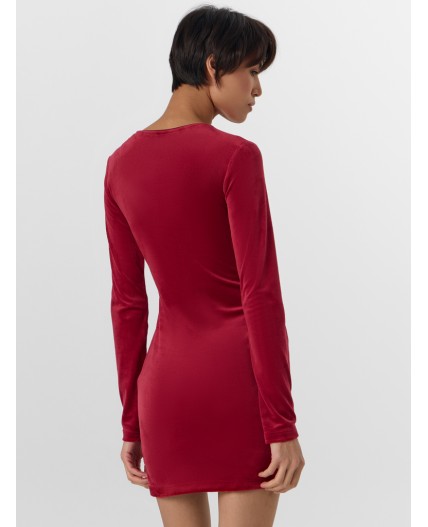 Платье бордовый