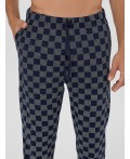 Брюки крупная клетка на глубоком синем