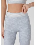 Легинсы серый меланж +печать