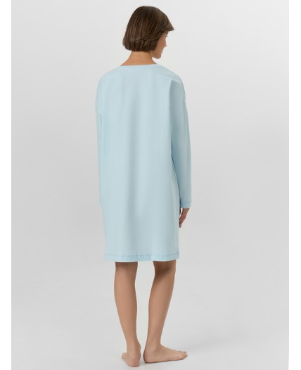 Сорочка голубое небо +печать