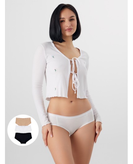 Трусы белый + обжаренный миндаль + черный