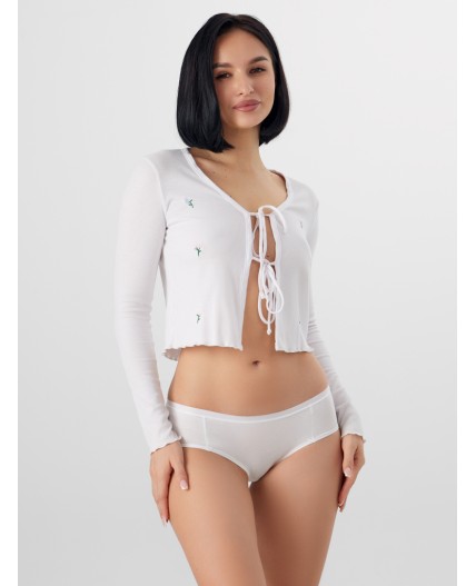 Трусы белый + обжаренный миндаль + черный