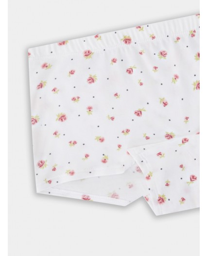 Шорты цветочки на белоснежном