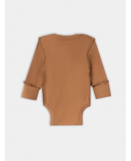 Боди охра +панды на молочном