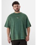 Футболка ACID WASH травяной +печать