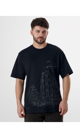 Футболка черный +печать5