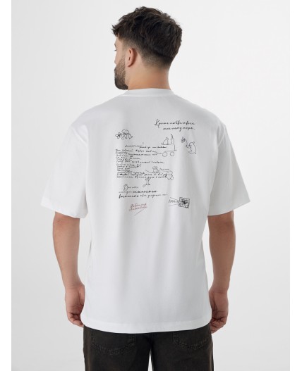 Футболка белый +печать5