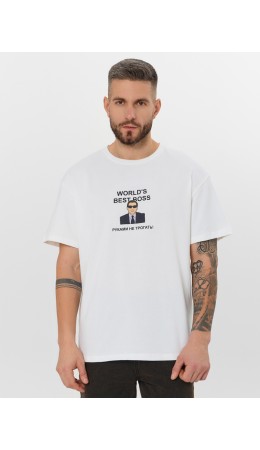 Футболка белый +печать4